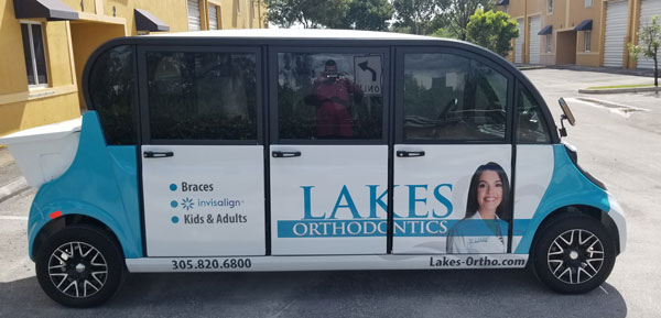 Commercial vehicle wraps for Golf Cart in Miami, FL