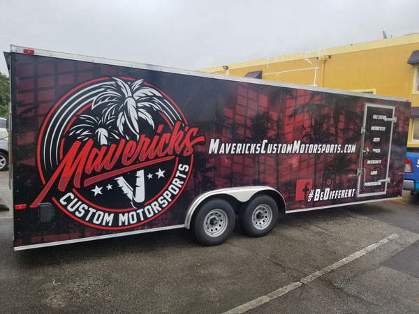 Customized full trailer vinyl wraps and graphics in Miami, FL